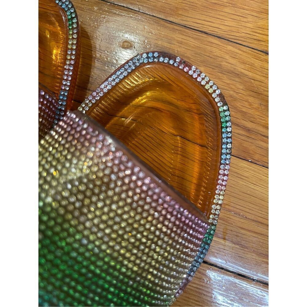 EUC Steve Madden Rhinestone Jellies 8 - Picture 3 of 6